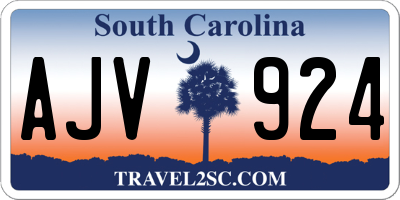 SC license plate AJV924