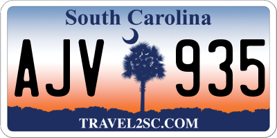 SC license plate AJV935