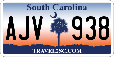 SC license plate AJV938