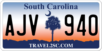 SC license plate AJV940