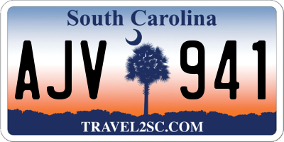 SC license plate AJV941