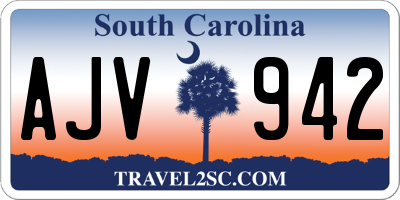 SC license plate AJV942