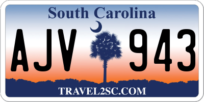 SC license plate AJV943