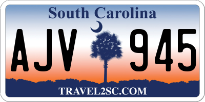 SC license plate AJV945