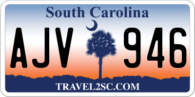 SC license plate AJV946