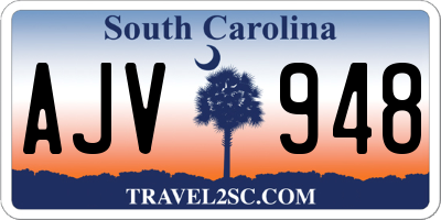 SC license plate AJV948
