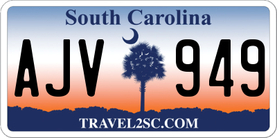 SC license plate AJV949