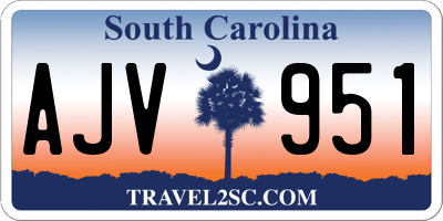 SC license plate AJV951