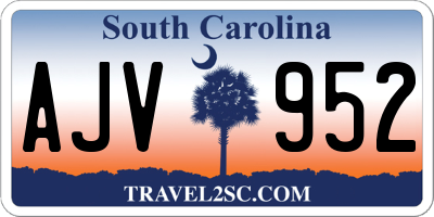 SC license plate AJV952