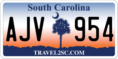 SC license plate AJV954