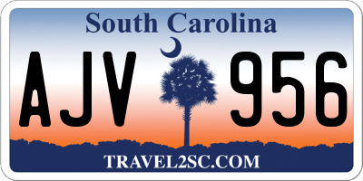 SC license plate AJV956