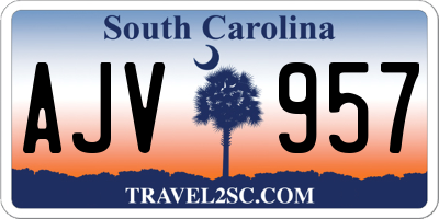 SC license plate AJV957