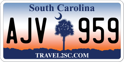 SC license plate AJV959