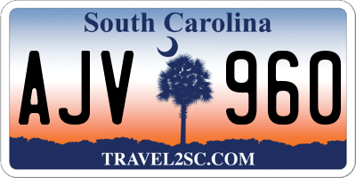 SC license plate AJV960