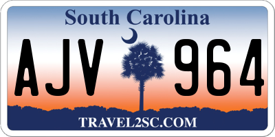 SC license plate AJV964