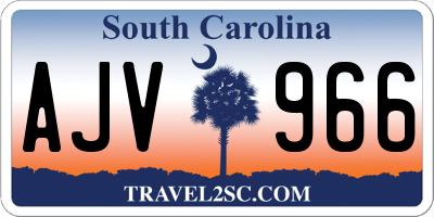 SC license plate AJV966