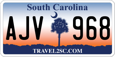 SC license plate AJV968