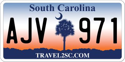 SC license plate AJV971