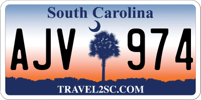 SC license plate AJV974