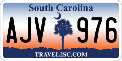 SC license plate AJV976