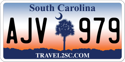 SC license plate AJV979