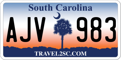 SC license plate AJV983