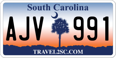 SC license plate AJV991