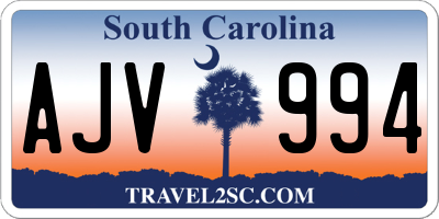 SC license plate AJV994