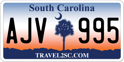 SC license plate AJV995