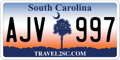 SC license plate AJV997