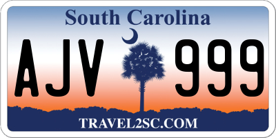 SC license plate AJV999