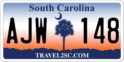 SC license plate AJW148