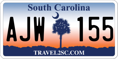 SC license plate AJW155
