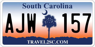 SC license plate AJW157