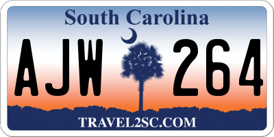 SC license plate AJW264