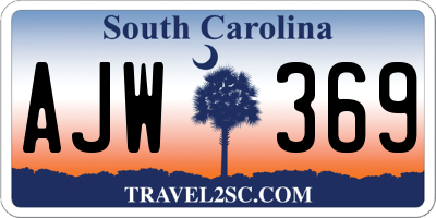 SC license plate AJW369
