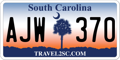 SC license plate AJW370