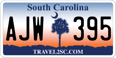 SC license plate AJW395