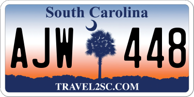 SC license plate AJW448