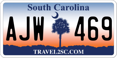 SC license plate AJW469