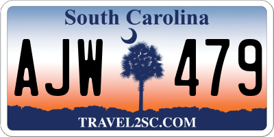 SC license plate AJW479