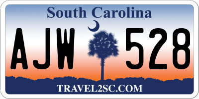 SC license plate AJW528