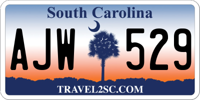 SC license plate AJW529