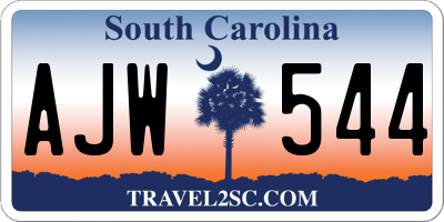 SC license plate AJW544
