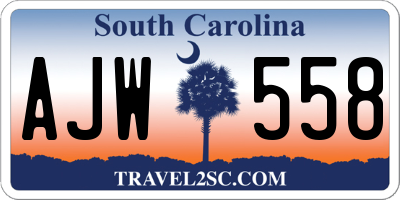 SC license plate AJW558