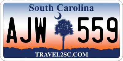 SC license plate AJW559