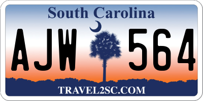 SC license plate AJW564
