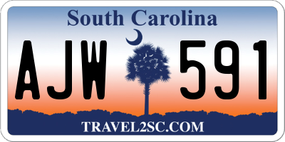 SC license plate AJW591