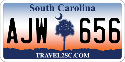 SC license plate AJW656