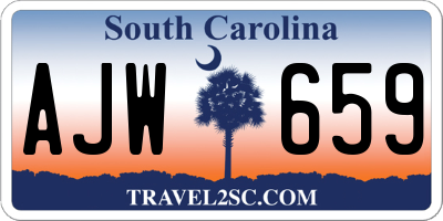 SC license plate AJW659